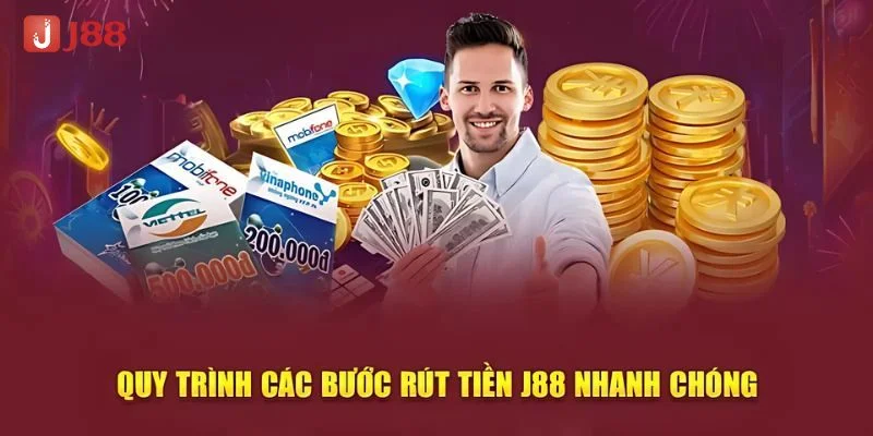 Chi tiết các bước rút tiền tại nhà cái J88 đều rất đơn giản.
